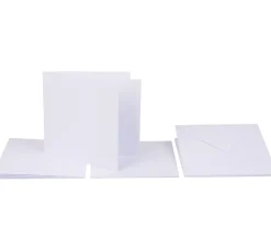 Best folia Doppelkarten mit Umschlägen und Einlegeblättern, 13,5 x 13,5 cm, 220g/m²