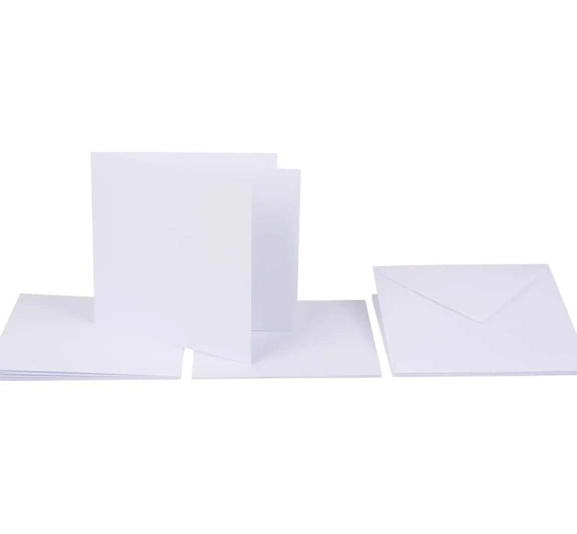 Best folia Doppelkarten mit Umschlägen und Einlegeblättern, 13,5 x 13,5 cm, 220g/m²