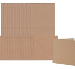 Clearance Craft UK Limited Doppelkarten mit Umschlägen "Kraftpapier", 12,5 x 12,5 cm, 50 Stück