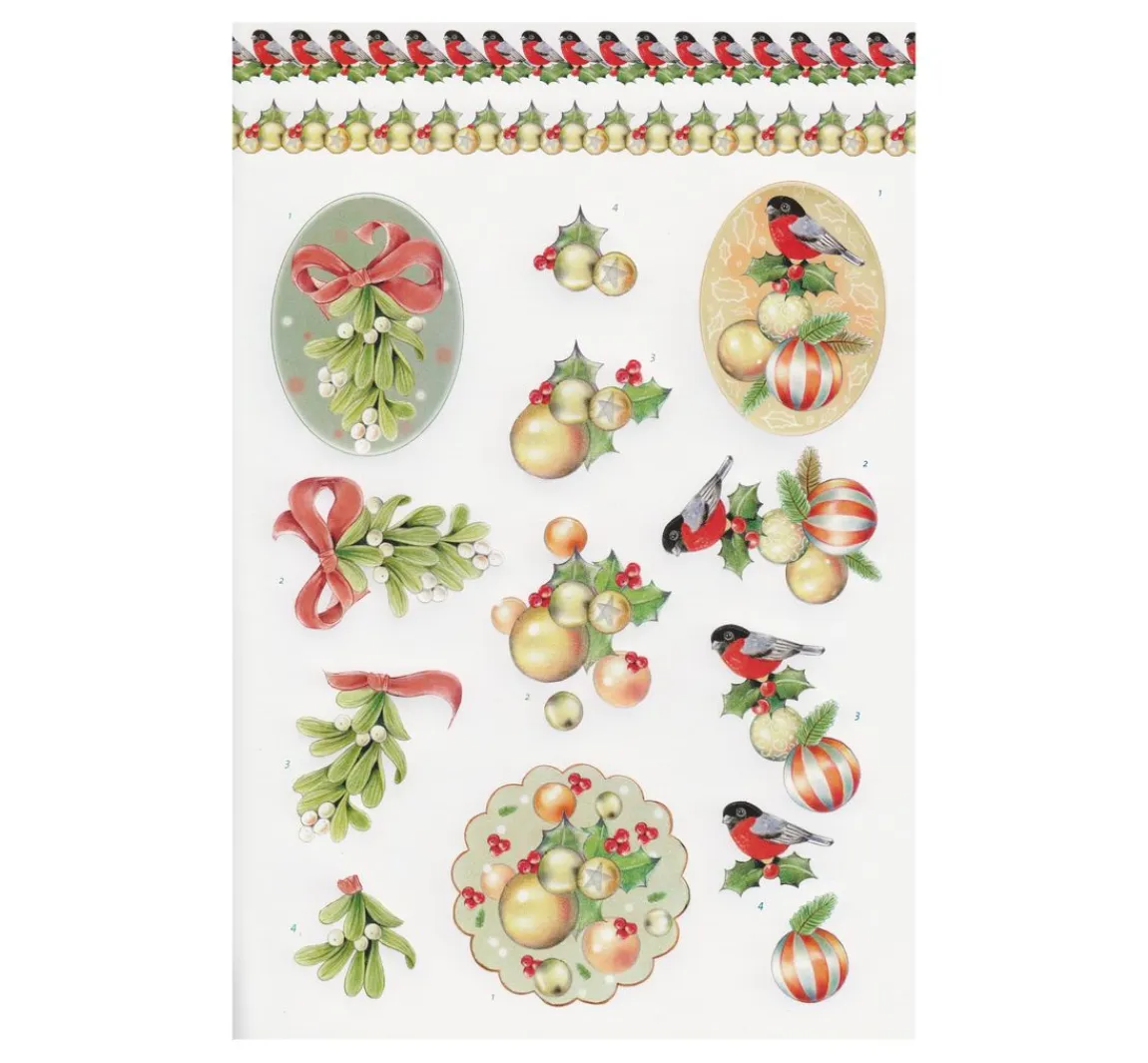 Discount FINDit 3D-Stanzbogenbuch "Christmas Baubles"