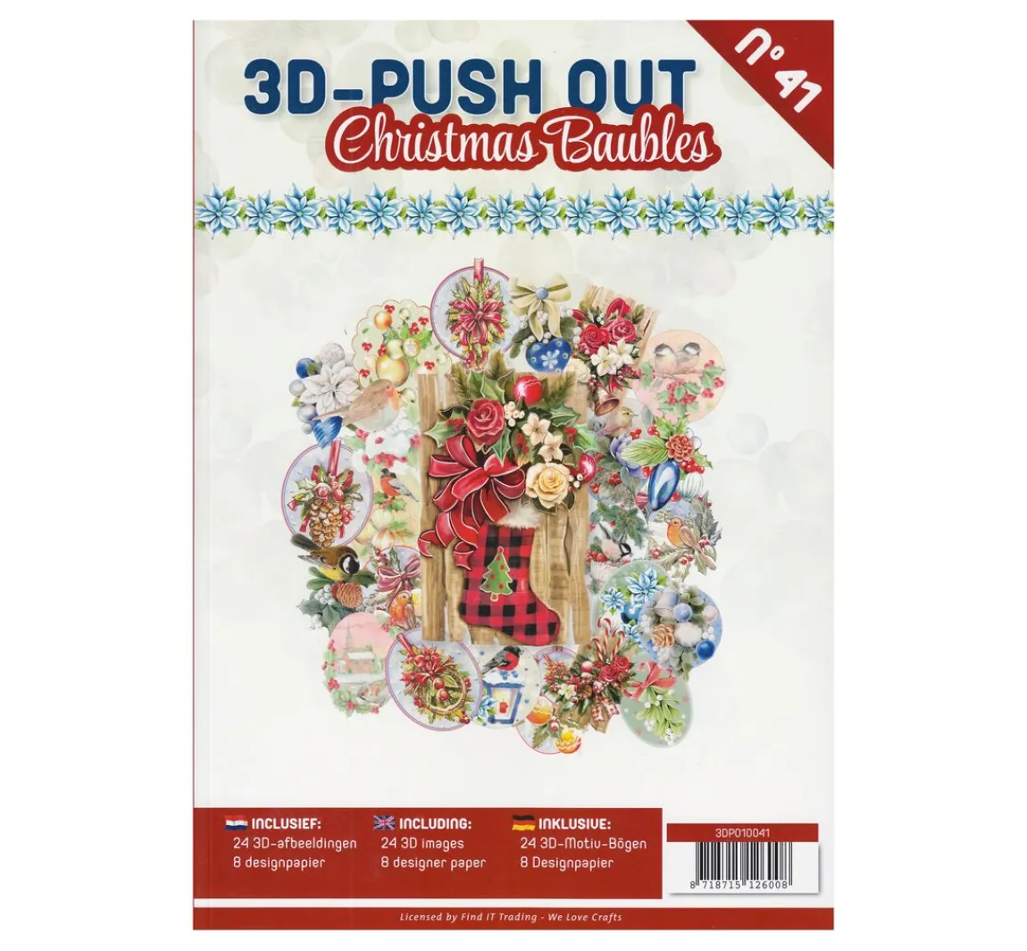 Discount FINDit 3D-Stanzbogenbuch "Christmas Baubles"