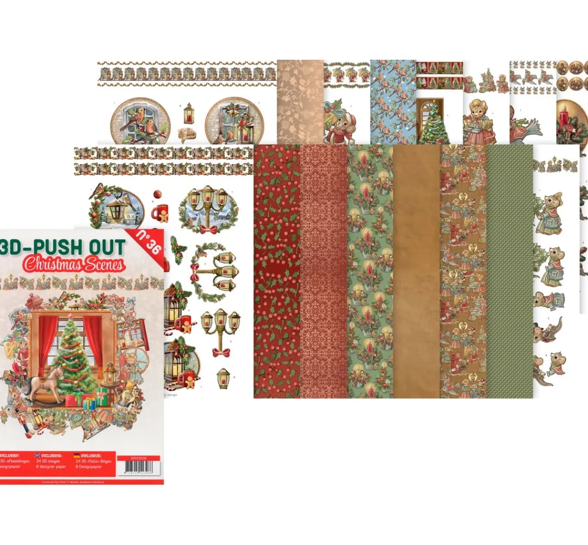 Best FINDit 3D-Stanzbogenbuch "Christmas Scenes"