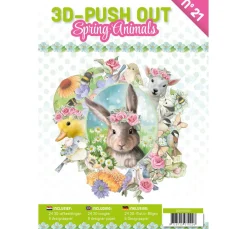 Hot FINDit 3D-Stanzbogenbuch "Spring Animals"