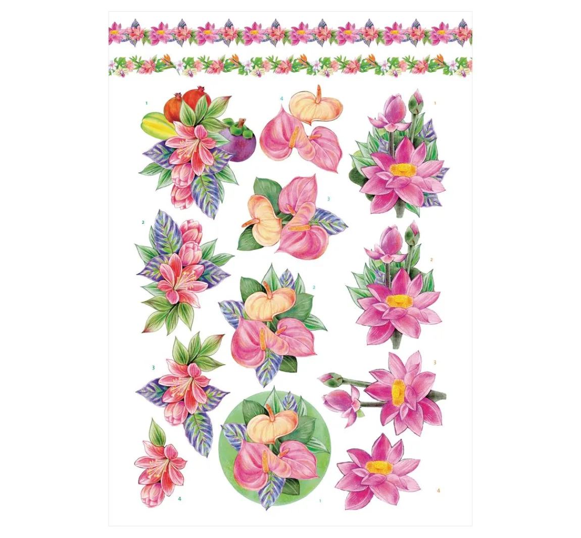 Clearance FINDit 3D-Stanzbogenbuch "Urban Flowers"