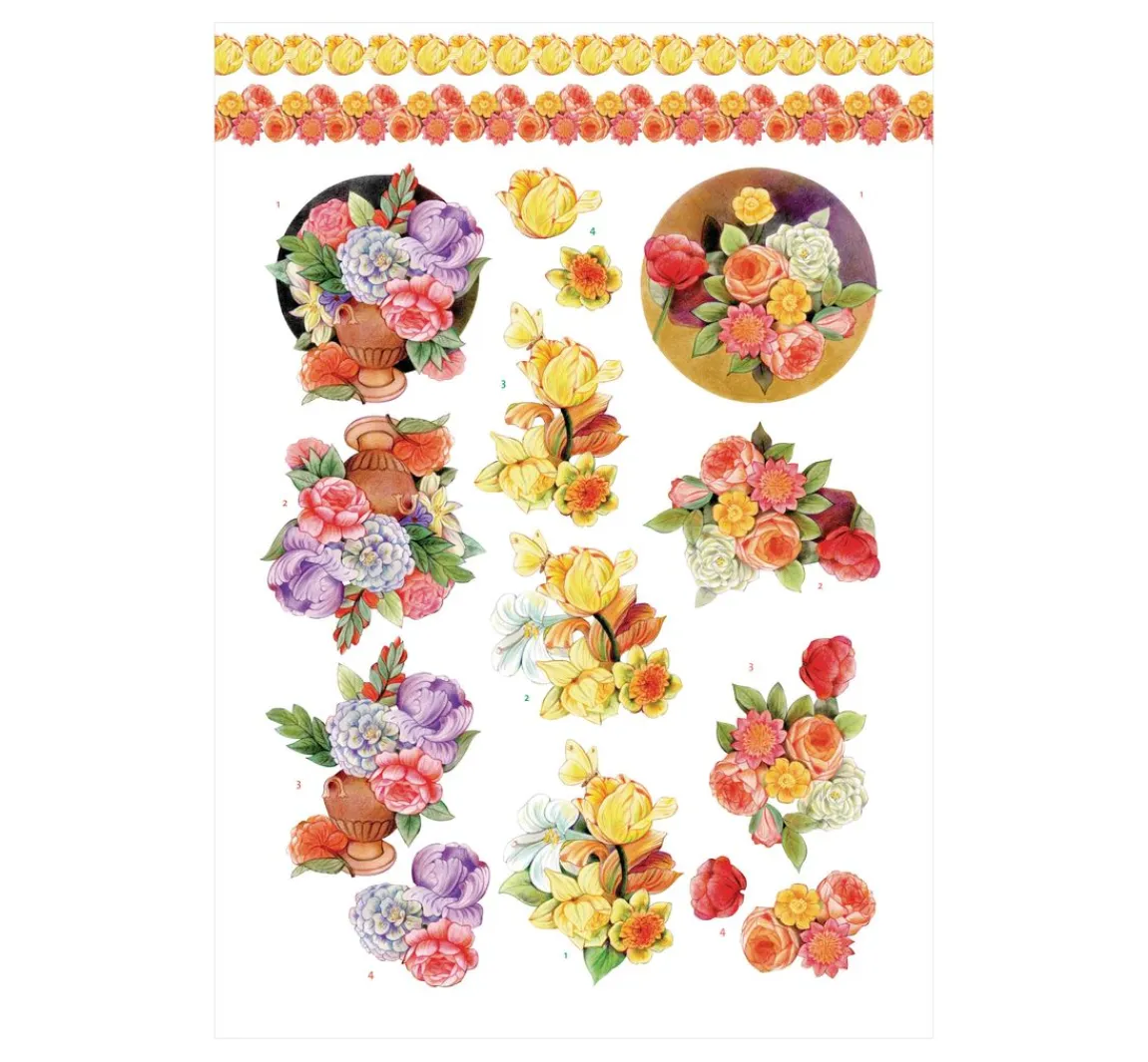 Clearance FINDit 3D-Stanzbogenbuch "Urban Flowers"