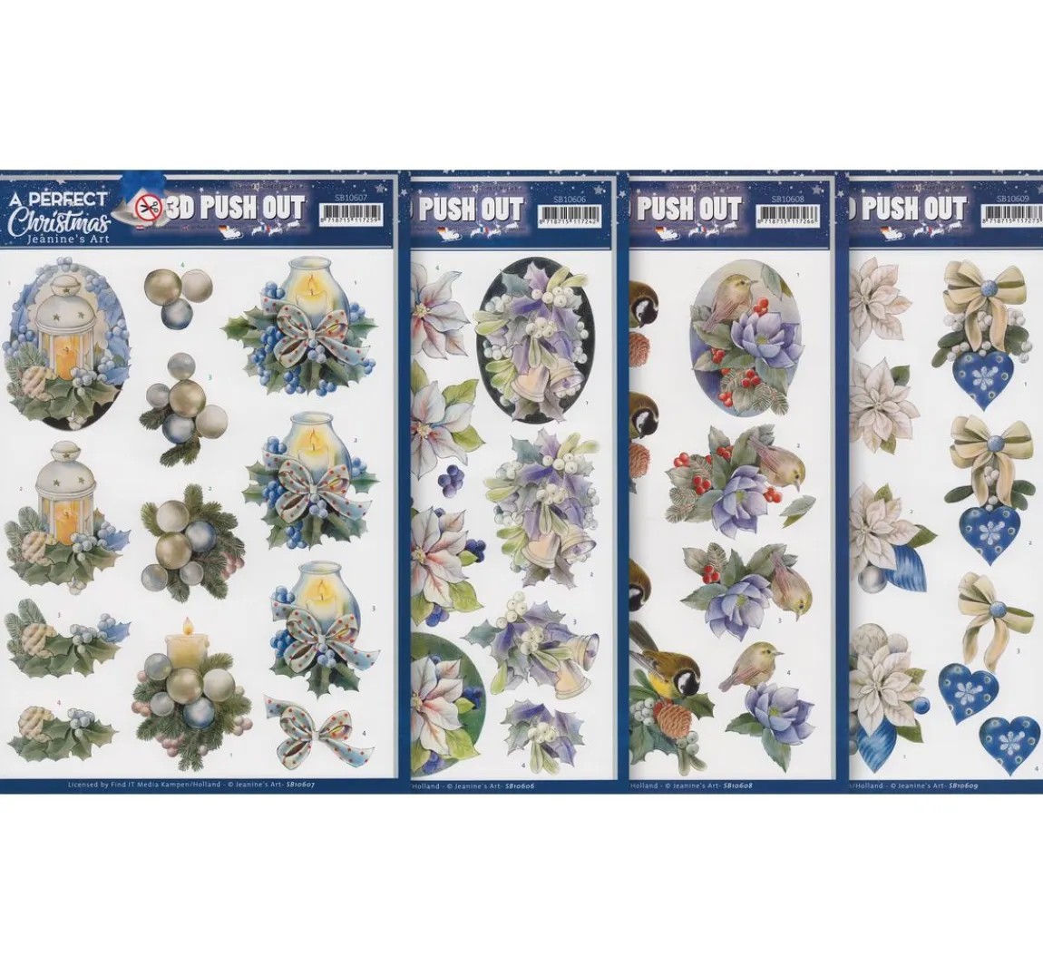 Best FINDit 3D-Stanzbogen-Set "A perfect Christmas"