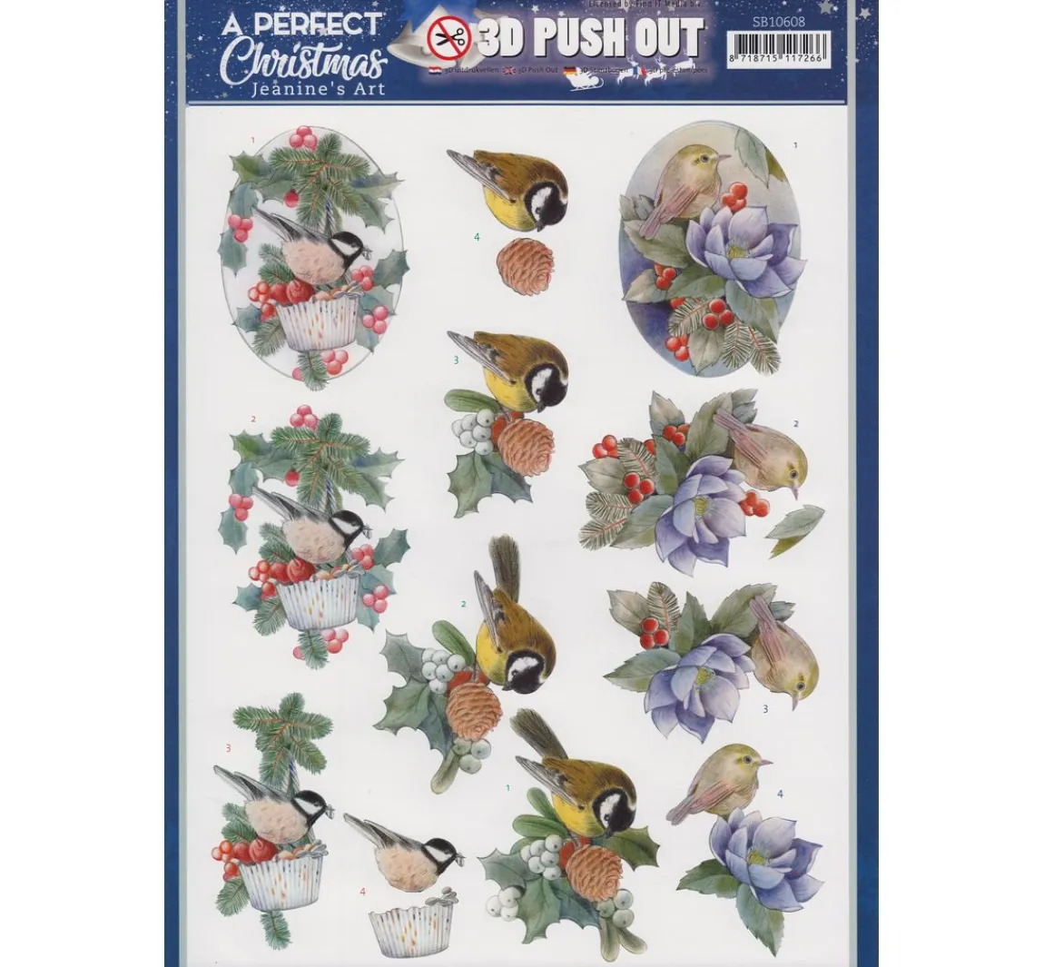 Best FINDit 3D-Stanzbogen-Set "A perfect Christmas"