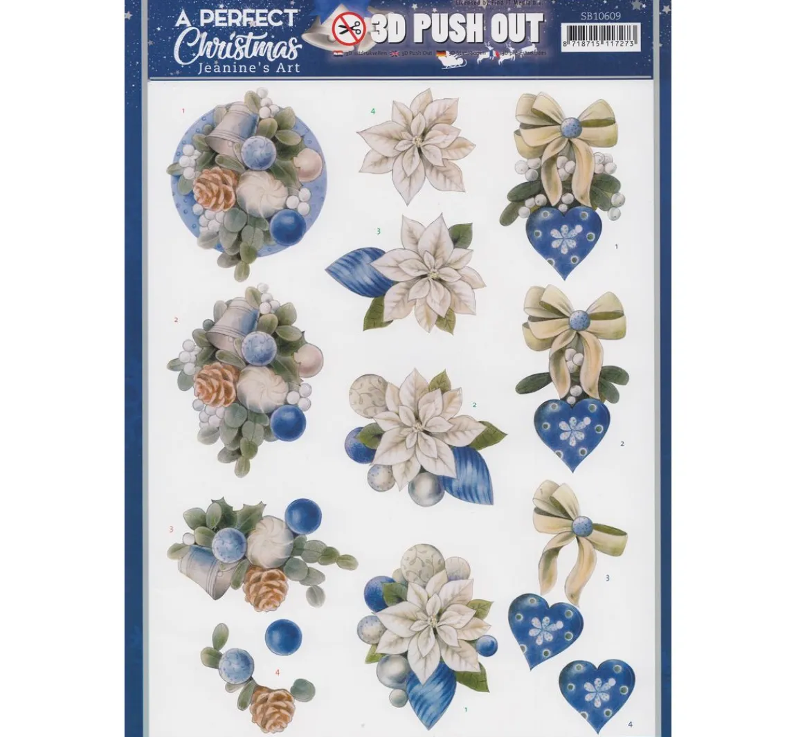Best FINDit 3D-Stanzbogen-Set "A perfect Christmas"