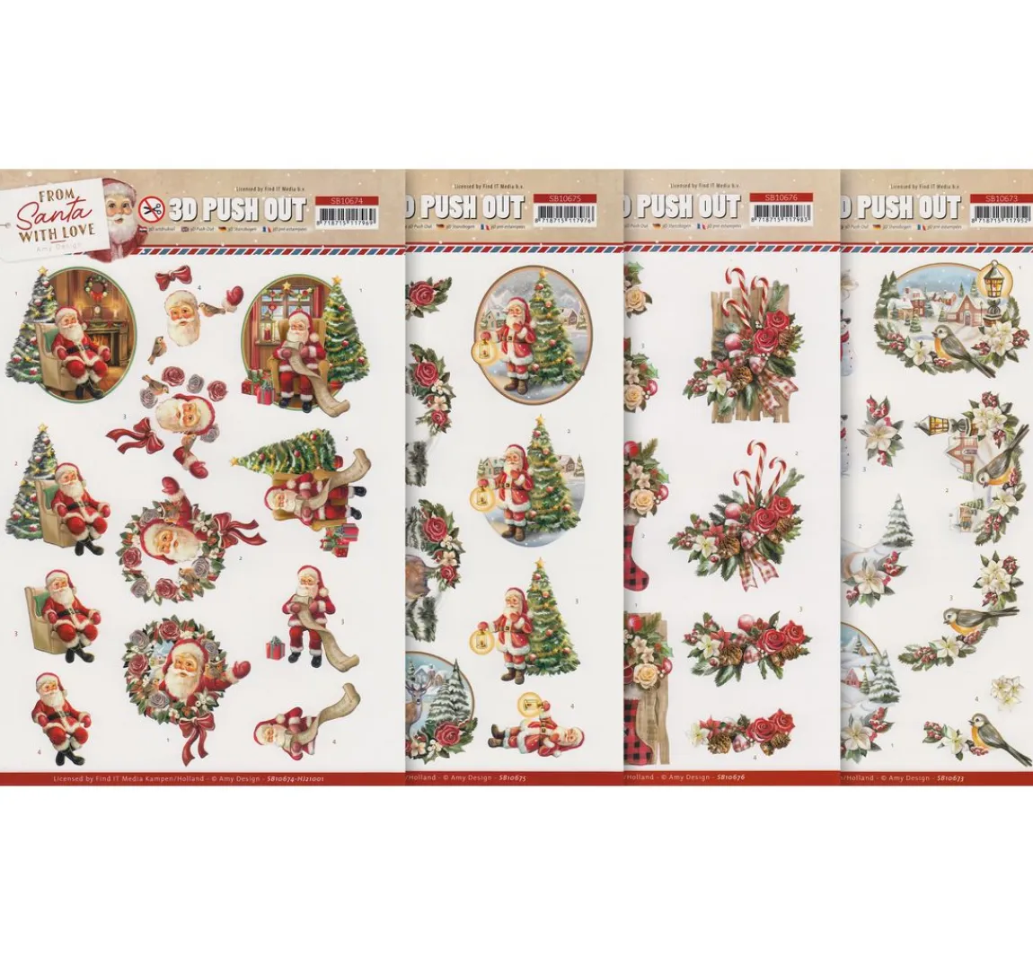 FINDit 3D-Stanzbogen-Set "From Santa with love"