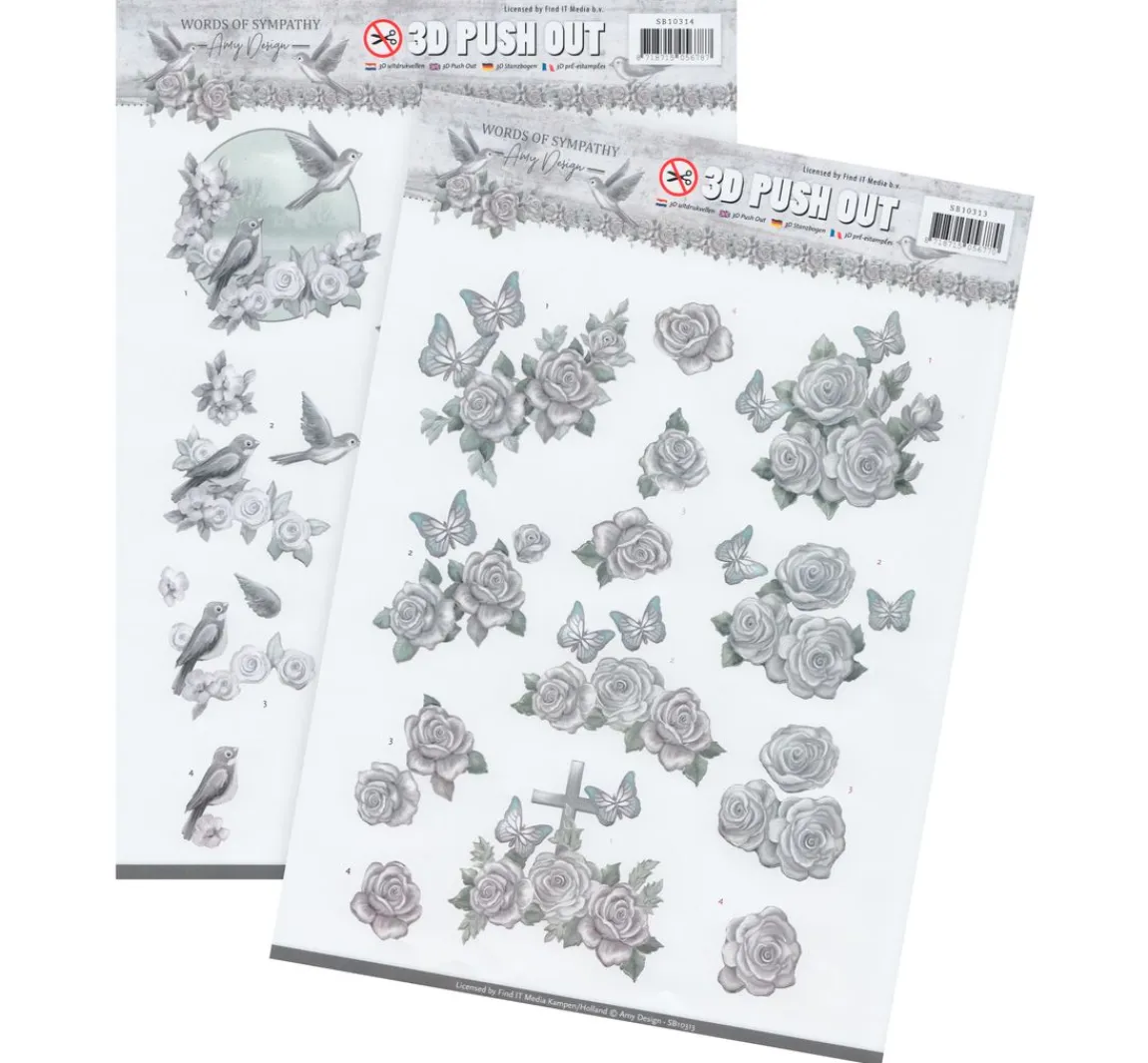 Outlet FINDit 3D-Stanzbogen-Set "Words of Sympathy"