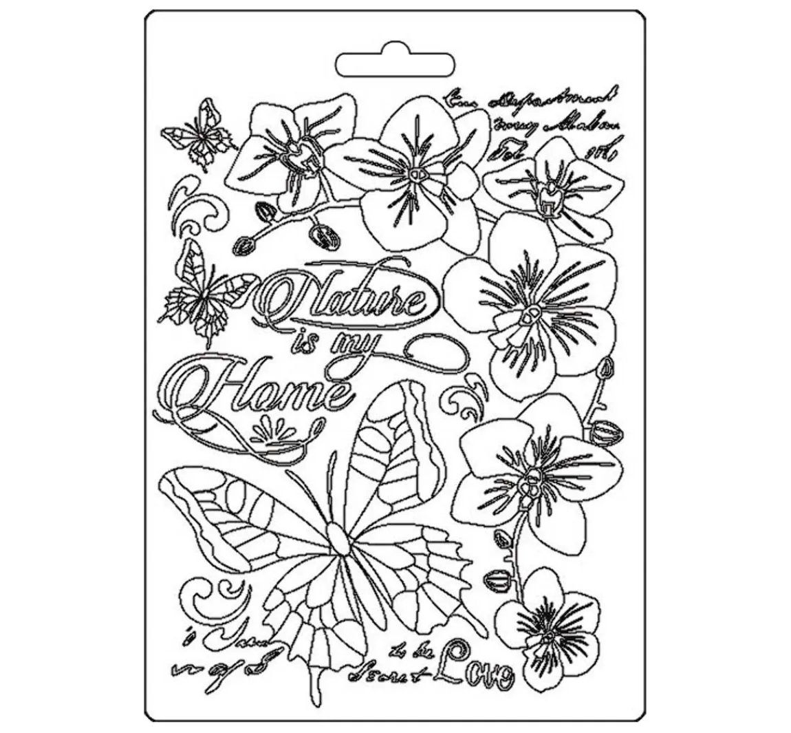 Sale Stamperia 3D-Texturform "Orchidee & Schmetterling"