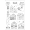Best Stamperia 3D-Texturform "Sea Land - Houses and Lighthouse"