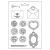 Discount Stamperia 3D-Texturform "Shabby Rose - Letters & Seals"