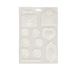 Discount Stamperia 3D-Texturform "Shabby Rose - Letters & Seals"