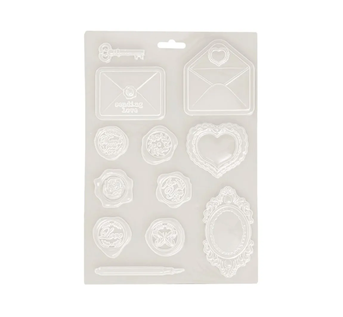 Discount Stamperia 3D-Texturform "Shabby Rose - Letters & Seals"