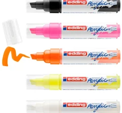 Hot edding 5000 Acrylic "Acrylmarker - Neon", Breit, 5er-Set