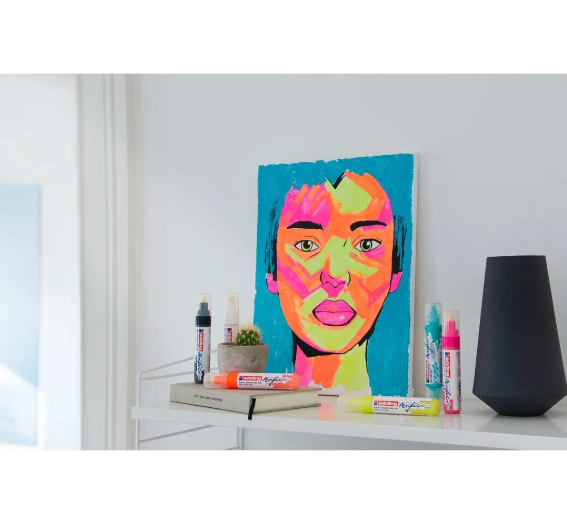 Hot edding 5000 Acrylic "Acrylmarker - Neon", Breit, 5er-Set
