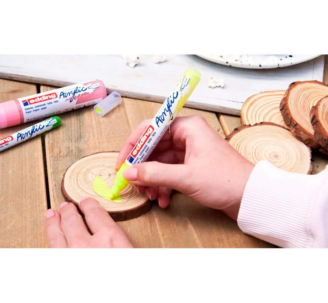 Clearance edding 5100 Acrylic "Acrylmarker - Pastell", Mittel, 5er-Set