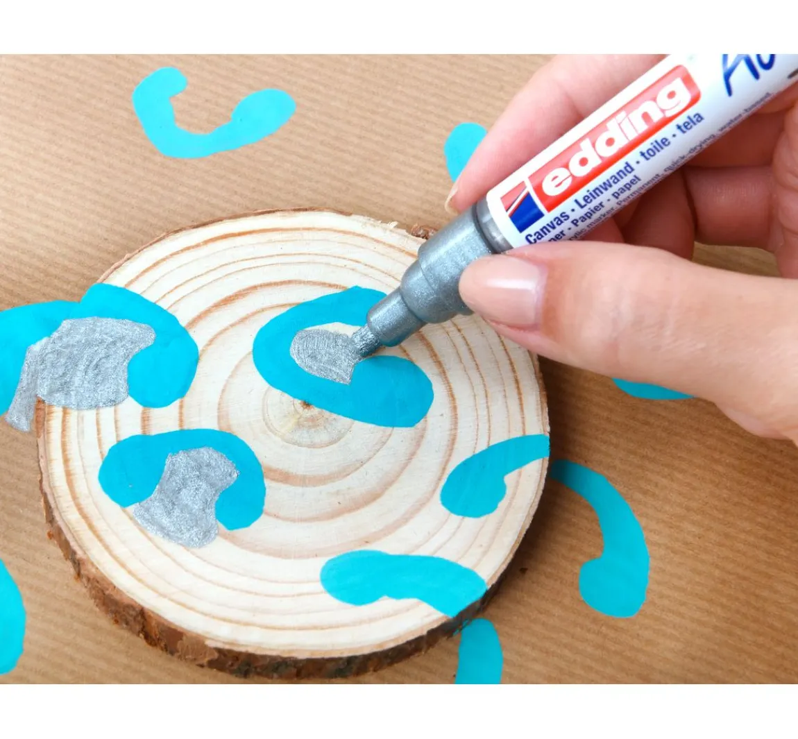 Clearance edding 5100 Acrylic "Acrylmarker - Pastell", Mittel, 5er-Set