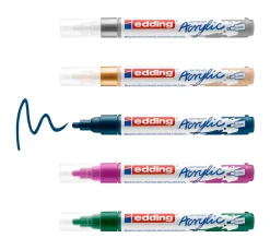 Online edding 5100 Acrylic "Acrylmarker - Festlich", Mittel, 5er-Set