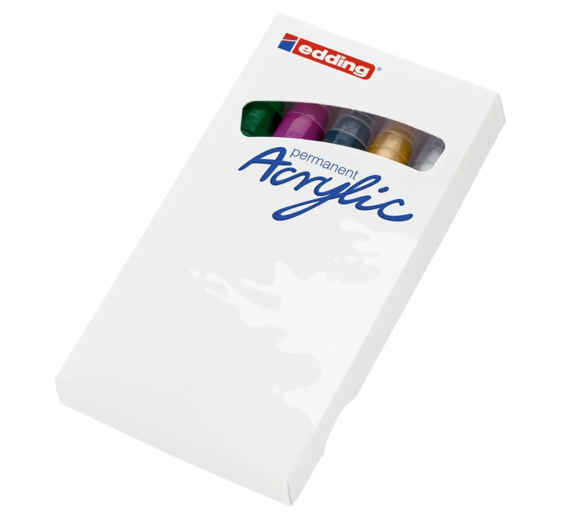 Online edding 5100 Acrylic "Acrylmarker - Festlich", Mittel, 5er-Set