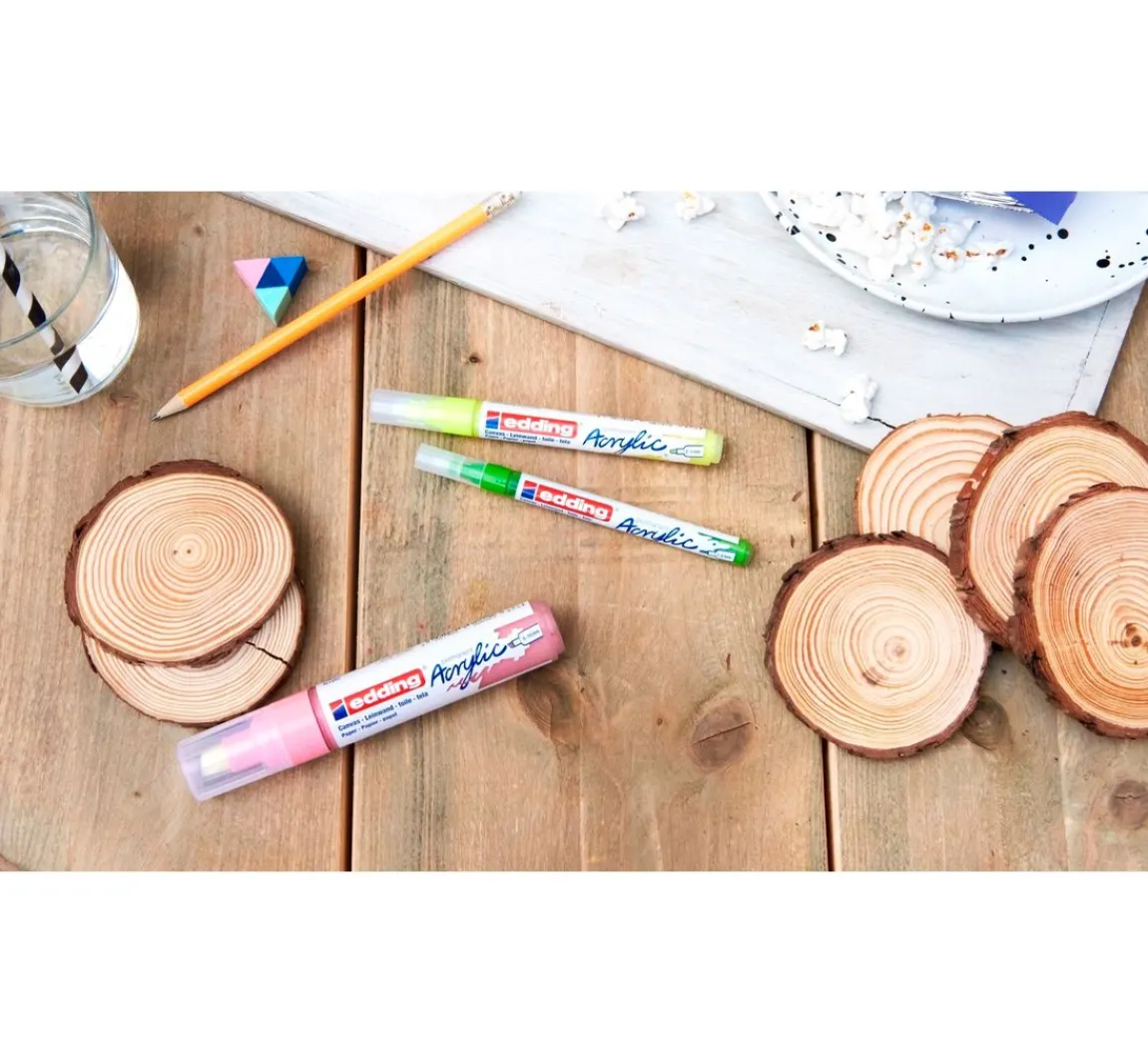 Discount edding 5100 Acrylic "Acrylmarker - Basic", Mittel, 5er-Set