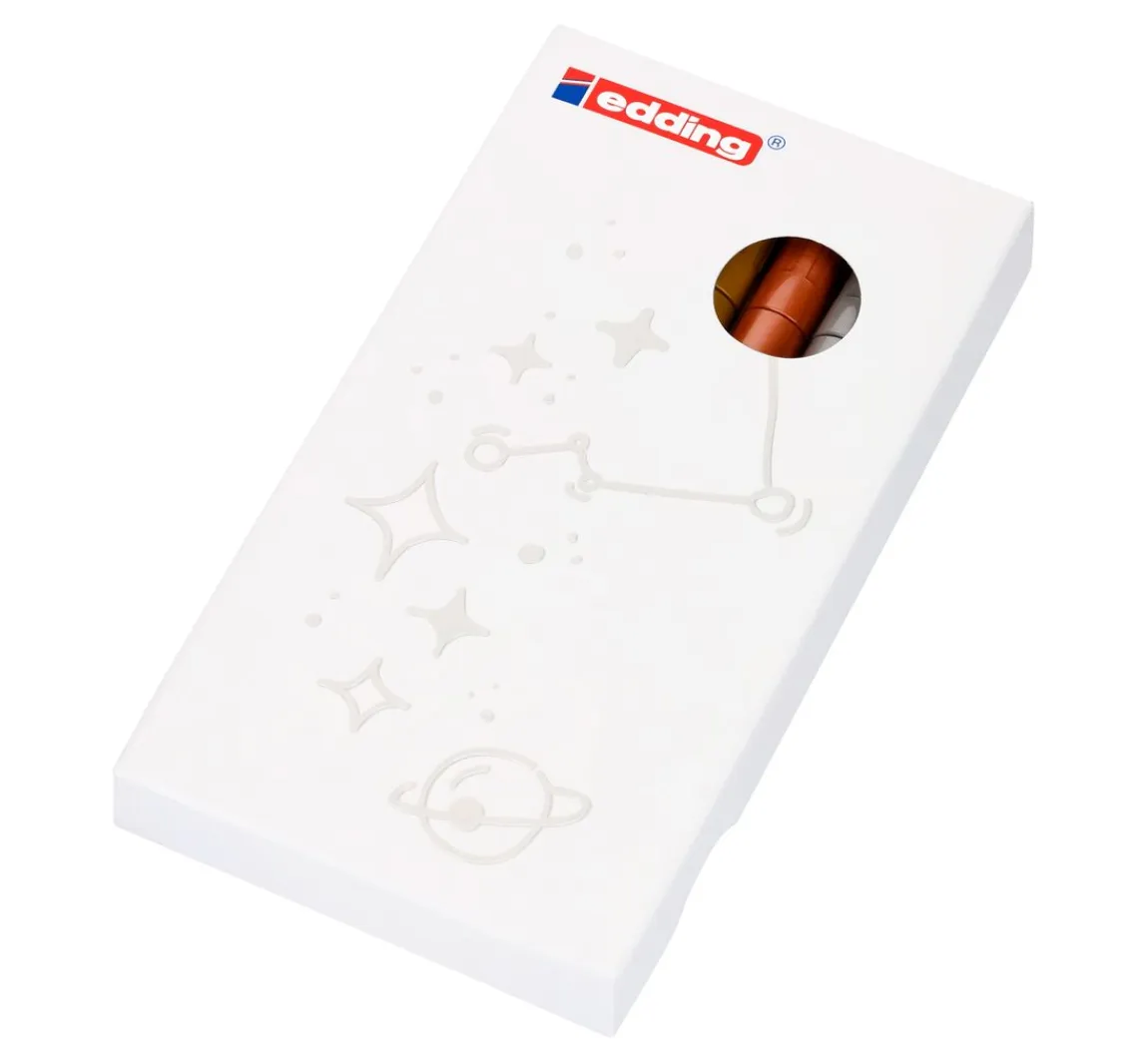 Clearance edding 780 Glanzlack-Marker Metallic, Basic, 5er-Set