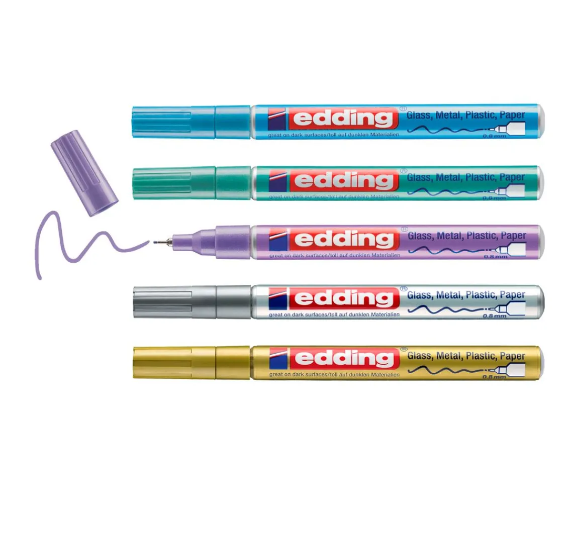 Sale edding 780 Glanzlack-Marker Metallic, Special, 5er-Set
