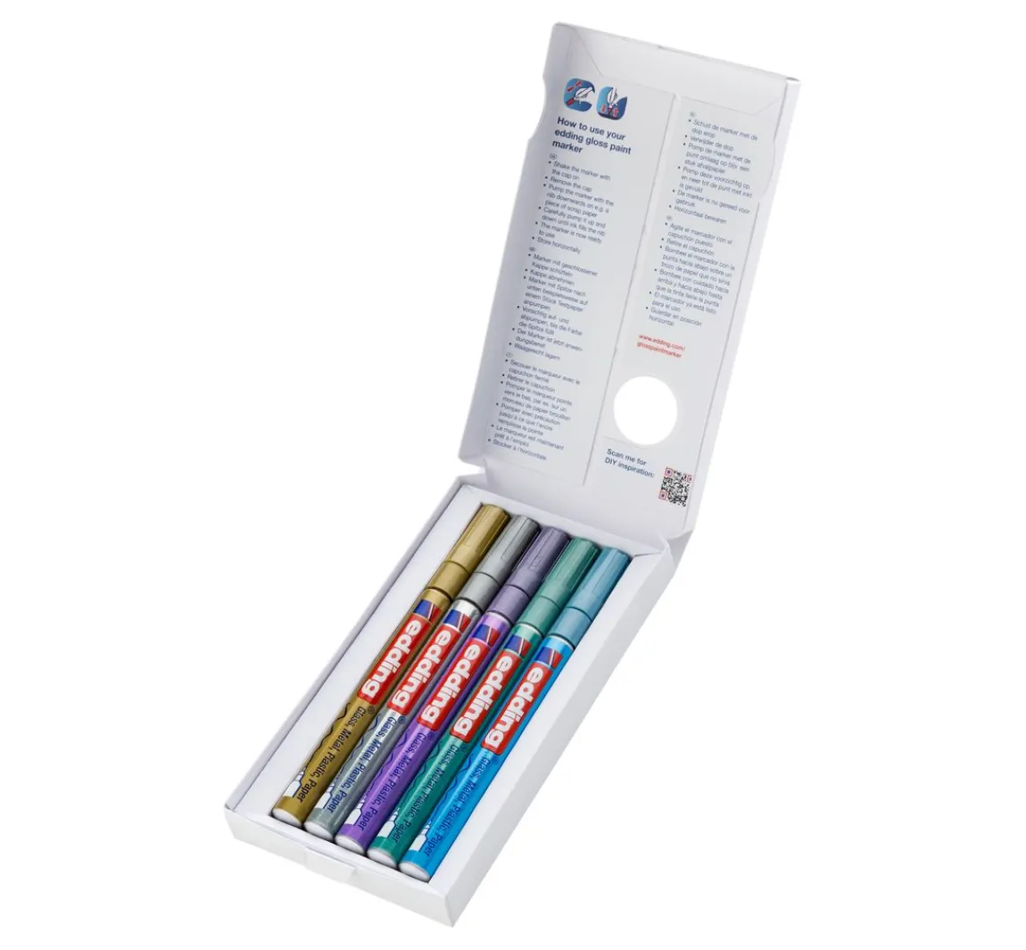 Sale edding 780 Glanzlack-Marker Metallic, Special, 5er-Set