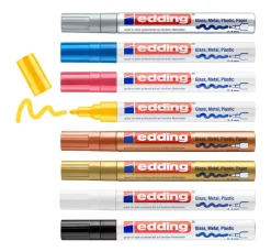 Discount edding 750 Glanzlack-Marker Metallic/Pastell, 8er-Set