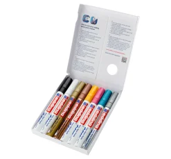 Discount edding 750 Glanzlack-Marker Metallic/Pastell, 8er-Set