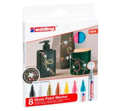 Discount edding 750 Glanzlack-Marker Metallic/Pastell, 8er-Set