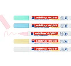Hot edding 4085 Kreidemarker-Set "Pastell", 5-tlg.