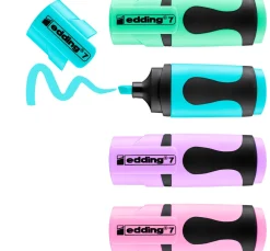 Outlet edding 7 "Mini-Textmarker" Pastell Set