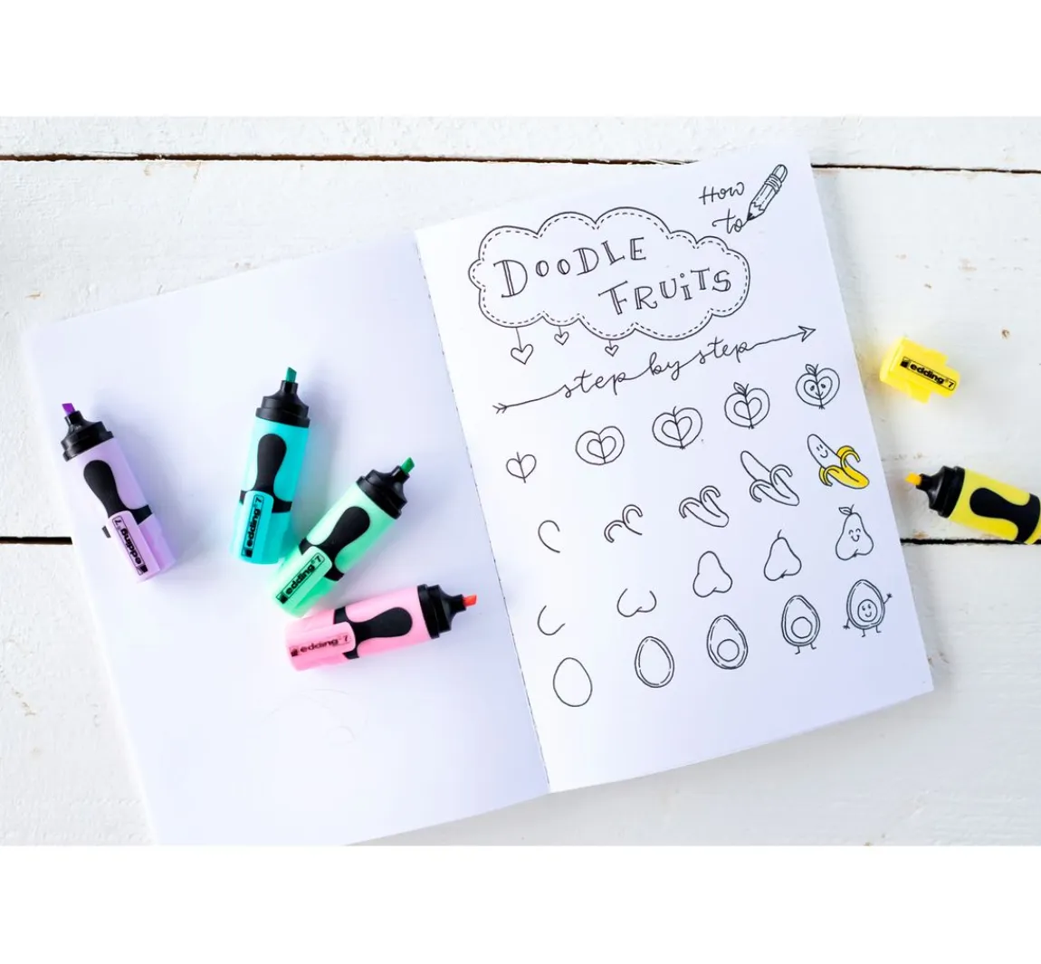 Outlet edding 7 "Mini-Textmarker" Pastell Set