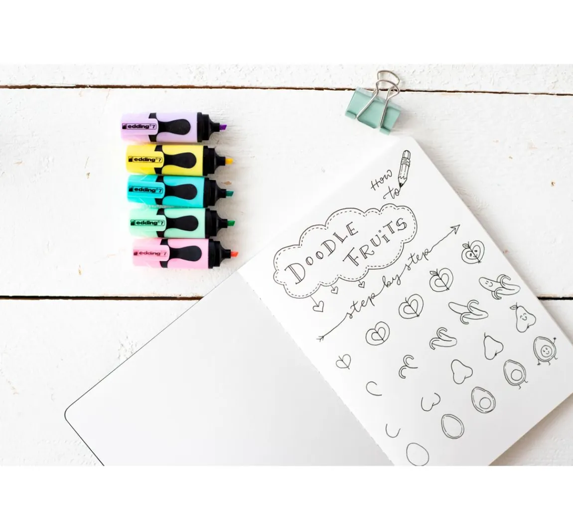 Outlet edding 7 "Mini-Textmarker" Pastell Set