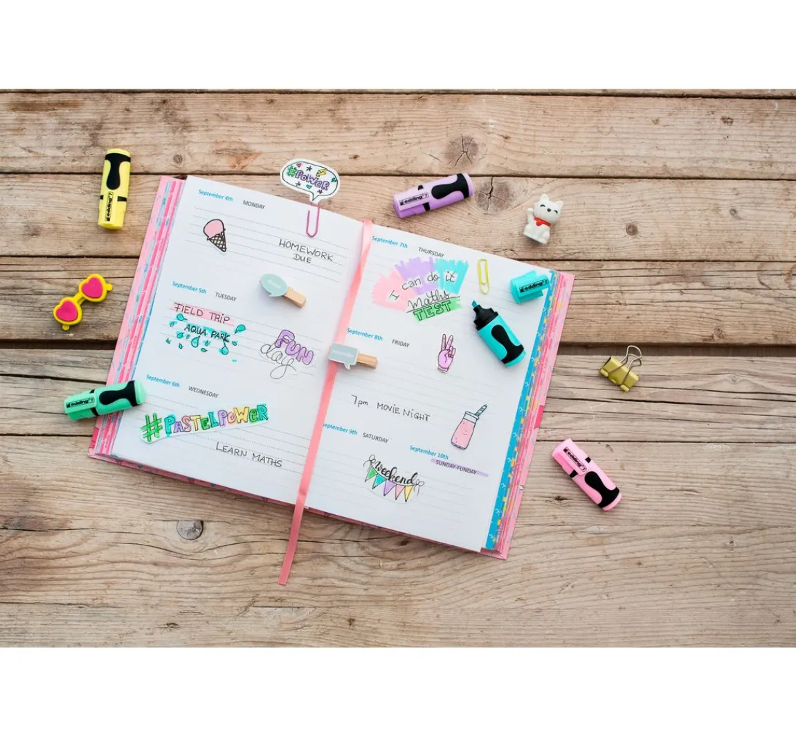 Outlet edding 7 "Mini-Textmarker" Pastell Set