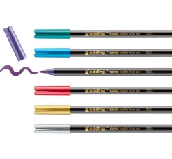 Best edding 1340 Pinselstift "Metallic", 6er-Set