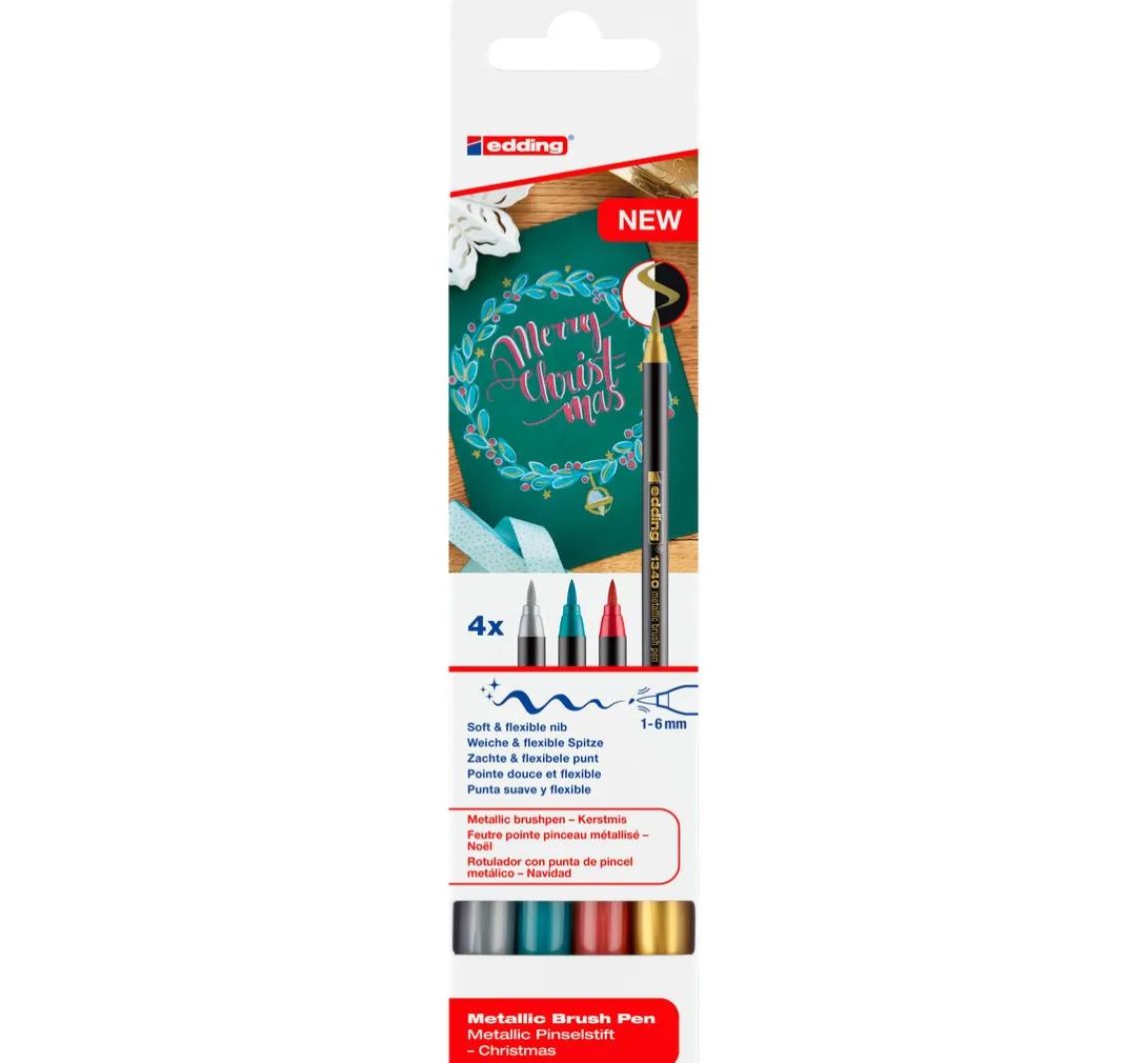 Outlet edding 1340 Pinselstift "Xmas - Metallic"