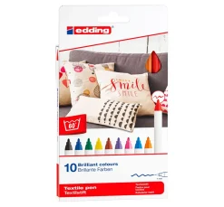 Discount edding 4600 "Textil Pen", 10 Stück