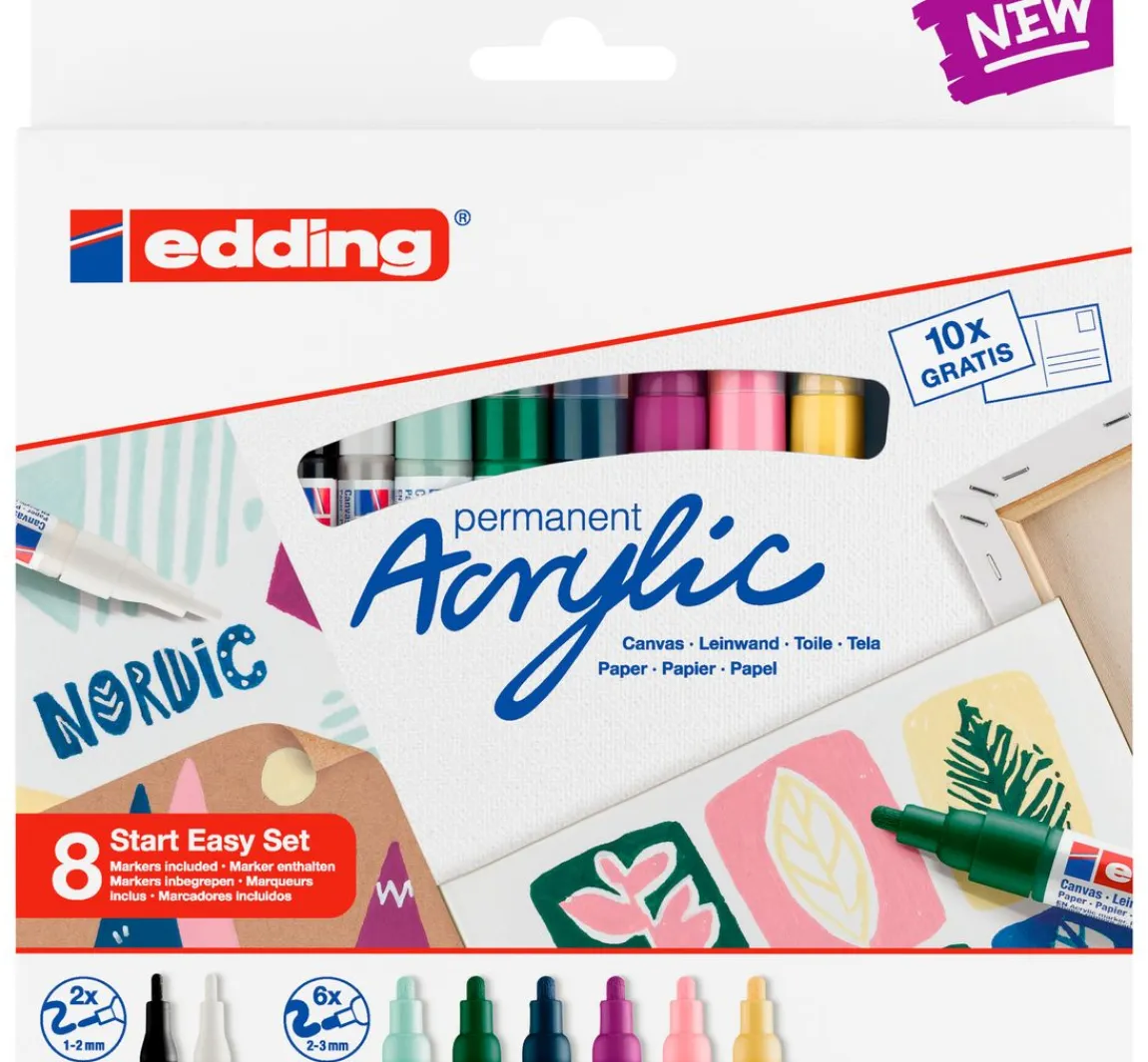 Hot edding Acrylic "Acrylmarker - Nordic", 8er-Set
