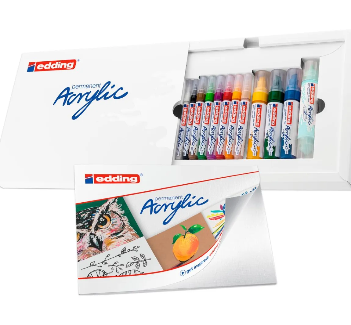 Clearance edding Acrylic "Acrylmarker - Basic", 12er-Set