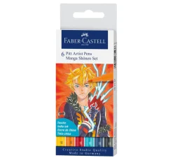Discount Faber-Castell Pitt Artist Pen Manga Shônen Set, 6 Stifte