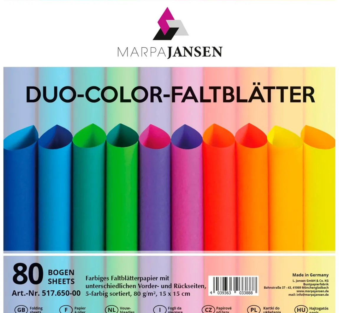 MarpaJansen Faltblätter "Duo-Color", Rainbow Colors