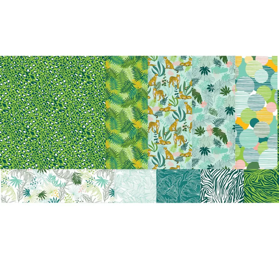 Clearance Clairefontaine Faltblätter "Jungle Green"