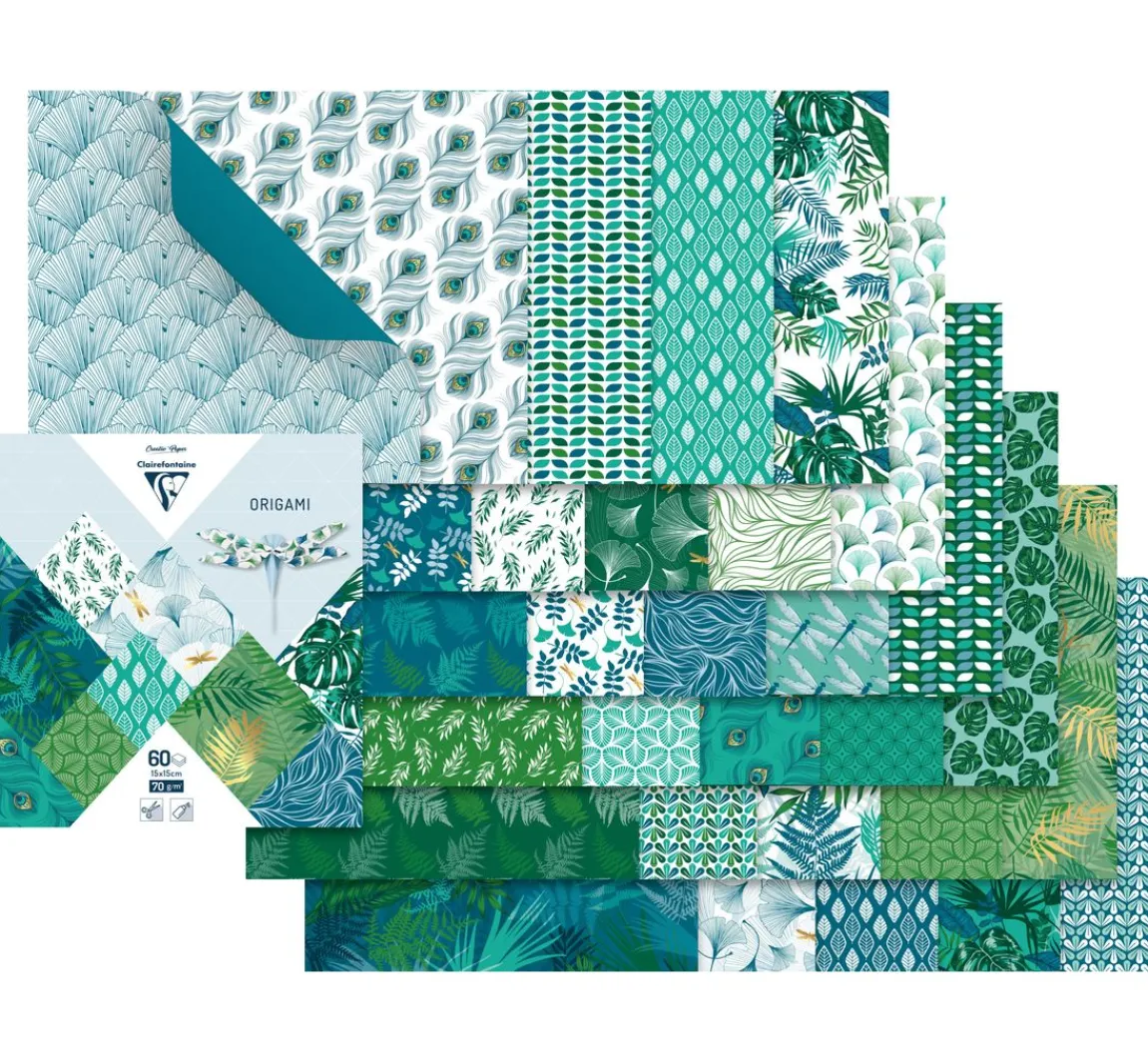 New Clairefontaine Faltblätter "Leaves", sortiert