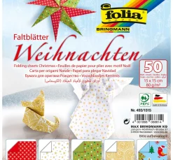 Discount folia Faltblätter "Weihnachten", gemustert