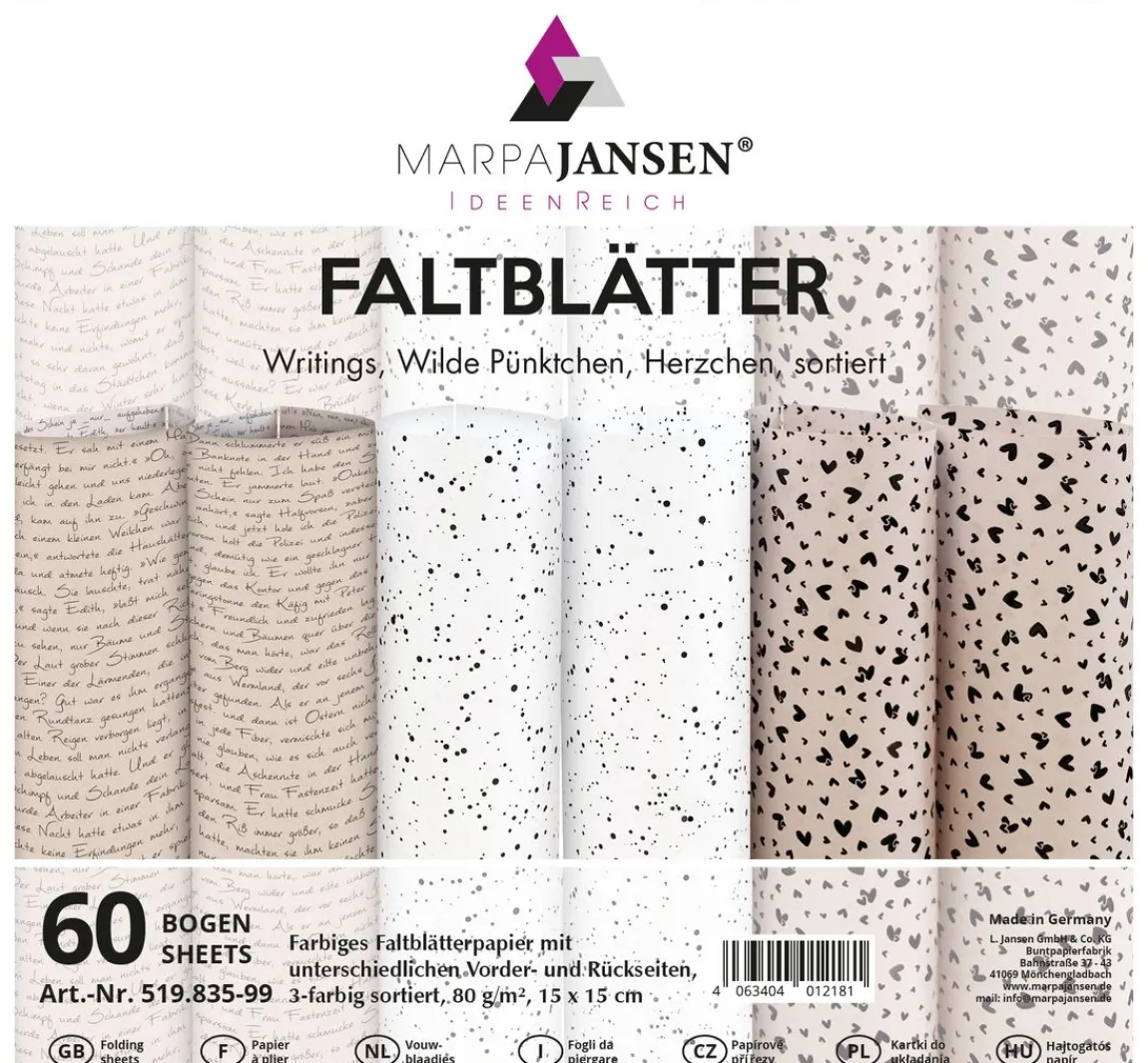 Discount MarpaJansen Faltblätter "With Love"