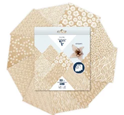Best Clairefontaine Faltpapier-Sortiment "Kraftpapier Floral"