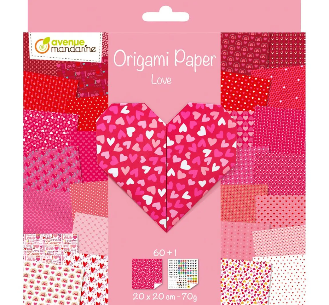 Outlet My Mandarine Faltpapier-Sortiment "Paper Love"